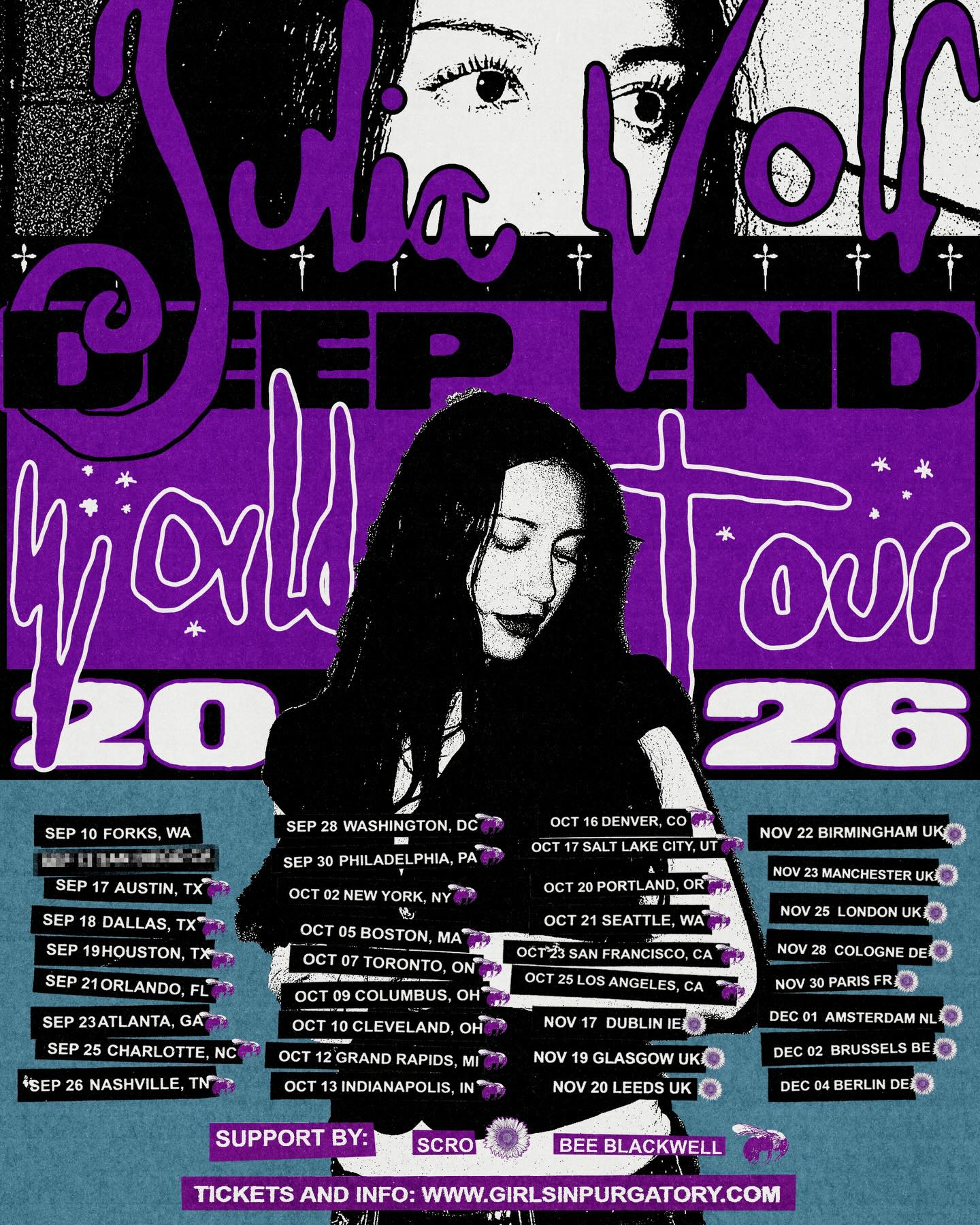 Julia Wolf Deep End Tour Poster 2026